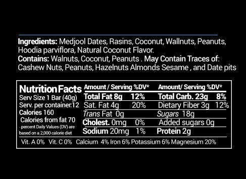 Date, Coconut and Walnut Bar <p>Case of 12</p>