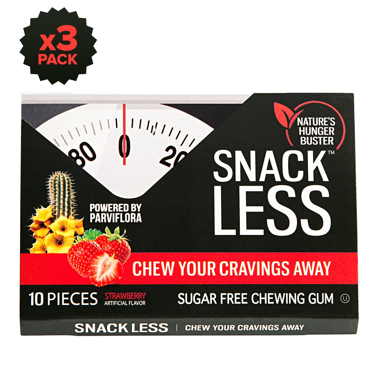 Chewing Gum, Strawberry <p>3 pack</p>