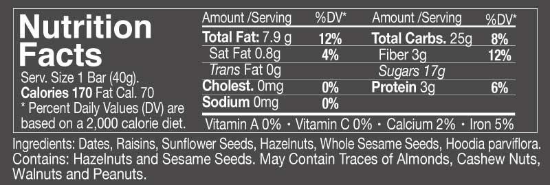 Date & Hazelnut Bar <p>4 pack</p>